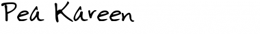 Pea Kareen Regular Font