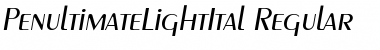 PenultimateLightItal Regular Font