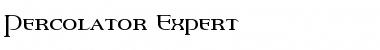 Percolator Expert Regular Font