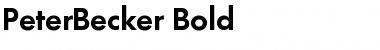 PeterBecker Bold Font