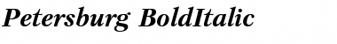 Petersburg BoldItalic Font