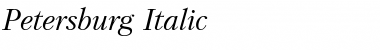 Petersburg Italic Font