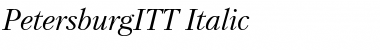 PetersburgITT Italic Font