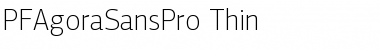PF Agora Sans Pro Thin Font