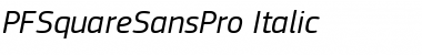 PF Square Sans Pro Italic Font