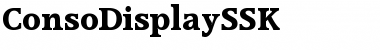 ConsoDisplaySSK Regular Font