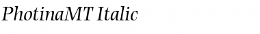 PhotinaMT RomanItalic Font