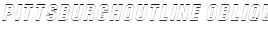 PittsburghOutline Oblique Font
