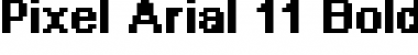 Pixel Arial 11 Bold Font