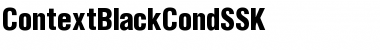ContextBlackCondSSK Regular Font