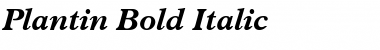 Plantin Bold Italic Font