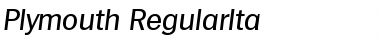 Plymouth-RegularIta Regular Font