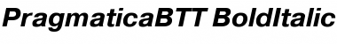 PragmaticaBTT BoldItalic Font