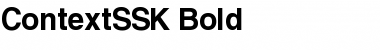 ContextSSK Bold Font