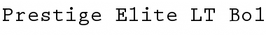 Prestige LT Elite Bold Font