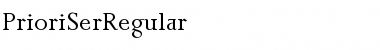 PrioriSerRegular Regular Font