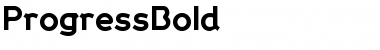 ProgressBold Regular Font