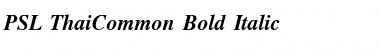 PSL-ThaiCommon Bold Italic Font
