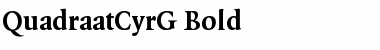 QuadraatCyrG Bold Font