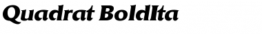 Quadrat-BoldIta Regular Font
