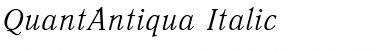 QuantAntiqua Italic Font