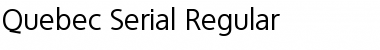 Quebec-Serial Regular Font