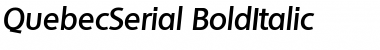 QuebecSerial BoldItalic Font