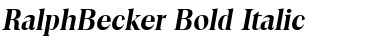 RalphBecker Bold Italic Font