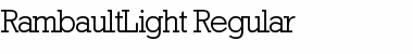 RambaultLight Regular Font
