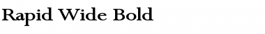 Rapid Wide Bold Font