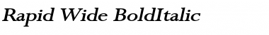 Rapid Wide BoldItalic Font