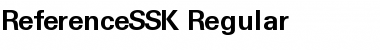 ReferenceSSK Regular Font