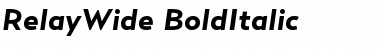 RelayWide-BoldItalic Regular Font