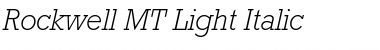 Download Rockwell MT Light Font