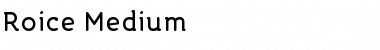 Roice-Medium Regular Font