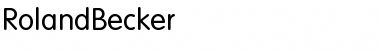 RolandBecker Regular Font