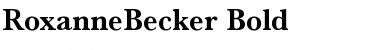 RoxanneBecker Bold Font