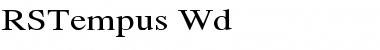 RSTempus Wd Regular Font