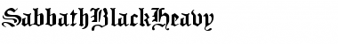 SabbathBlackHeavy Regular Font