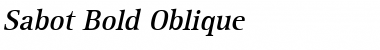 Sabot Bold-Oblique Font