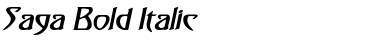 Saga Bold Italic Font