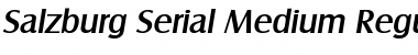 Salzburg-Serial-Medium RegularItalic Font