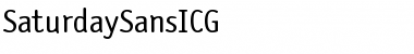 SaturdaySansICG Medium Font