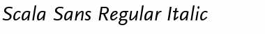 Scala Sans Regular Italic Font