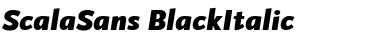 ScalaSans BlackItalic Font