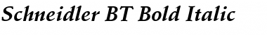 Schneidler BT Bold Italic Font