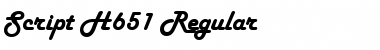 Script-H651 Regular Font