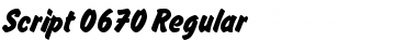 Script-O670 Regular Font