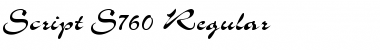 Script-S760 Regular Font