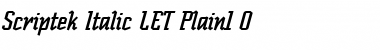 Scriptek Italic LET Plain Font